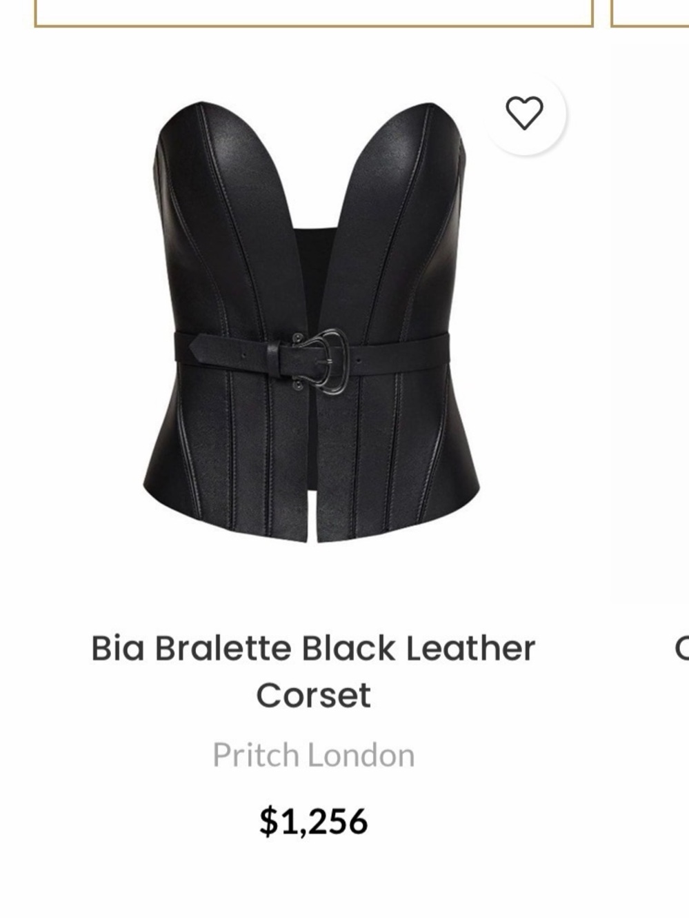 Black Leather Corset Bralette